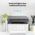 A4 Portable Thermal Printer BT Printer Built-in Battery Test Paper Document Photo Printer White UK Plug. 