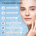 HEGRUS Electric Bubble Blackhead Remover Small Vacuum Suction Acne Extractor Pores Deeply Cleaning USB Rechargeable Water Cycle Pore Acne Pimple Removal Facial Cleaning Tool with 6 Tips. 