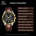 LouisWill Watches Fashion Men Watches Business Casual Wristwatches Leather Watch Quartz Watch Chronograph Watches Luminous Pointers Watch True Three-eye Watch 3ATM Waterproof Watch With Calendar. 