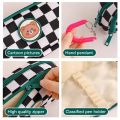 【HOT】 Kawaii Checkerboard Pencil Case Back To School For Girls Large Capacity Pen Bag School Supplies Cute Korean Stationery. 