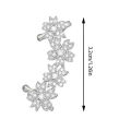 1Pcs Trendy Simple Zircon Flowers Ear Clip Earring Without Piercing For Women Sparkling Ear Cuff Clip Party Wedding Jewelry Gifts. 