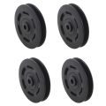 Spreeshop 4pcs 95mm Black Bearing Pulley Wheel Cable Gym Equipment Part Wearproof. 
