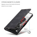 For Samsung Galaxy Note 10 Plus Phone Case Magnetic Leather Wallet Card Slot Retro Flip Cover Casing. 
