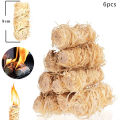 【Salt & Story】6pcs Fire Starters Odorless Charcoal Starter Sticks Natural Firestarters Sticks For Fireplace Campfires Bbq. 