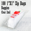 Ziplock Clear Bags(Apple) 100pcs 1"X1" 2mil. 