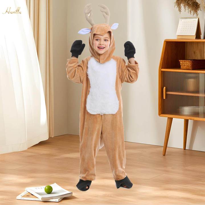 Christmas%20Costume%20Jumpsuit%20Reindeer%20Costume%20for%20Party%20Fancy%20Dress%20Cosplay%20130cm%20to%20140cm%20-%20Image%203