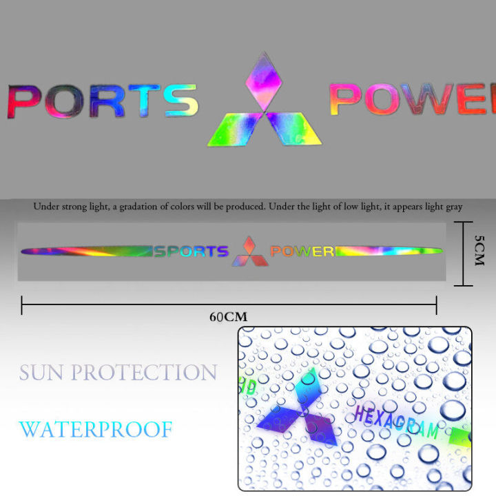 Mitsubishi%20Windshield%20Stickers%20Laser%20Waterproof%20Rainbow%20Front%20Rear%20Windscreen%20Windshield%20Window%20Sticker%20-%20Image%205