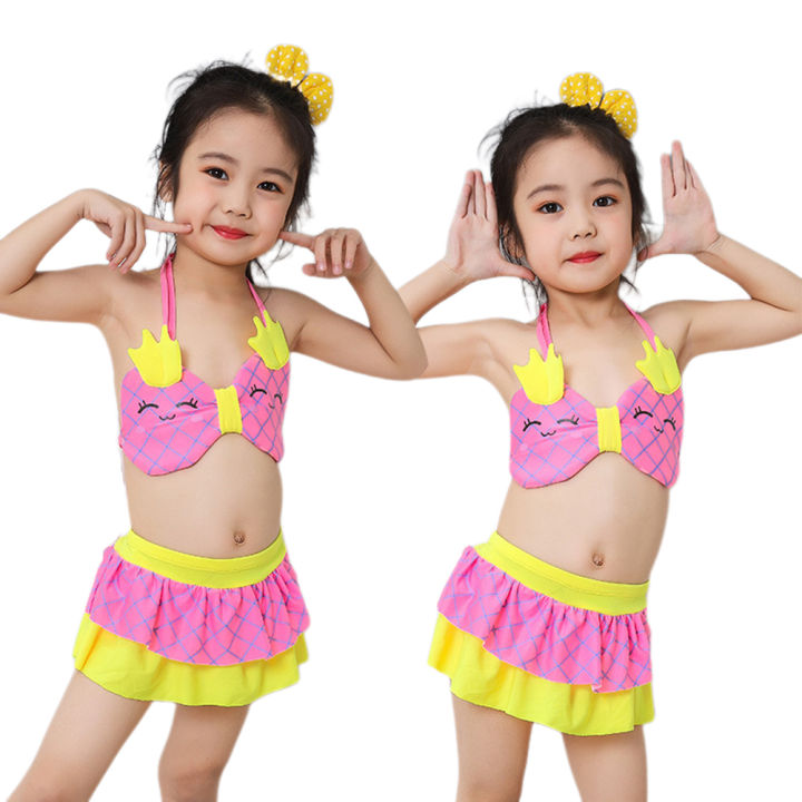 Yfashion%202%20Pieces%20Girls%20Cotton%20Split%20Swimsuit%20Multi-color%20Sweet%20Cute%20Bikini%20Swimwear%20For%200-2%20Years%20Old%20Kids%20-%20Image%207