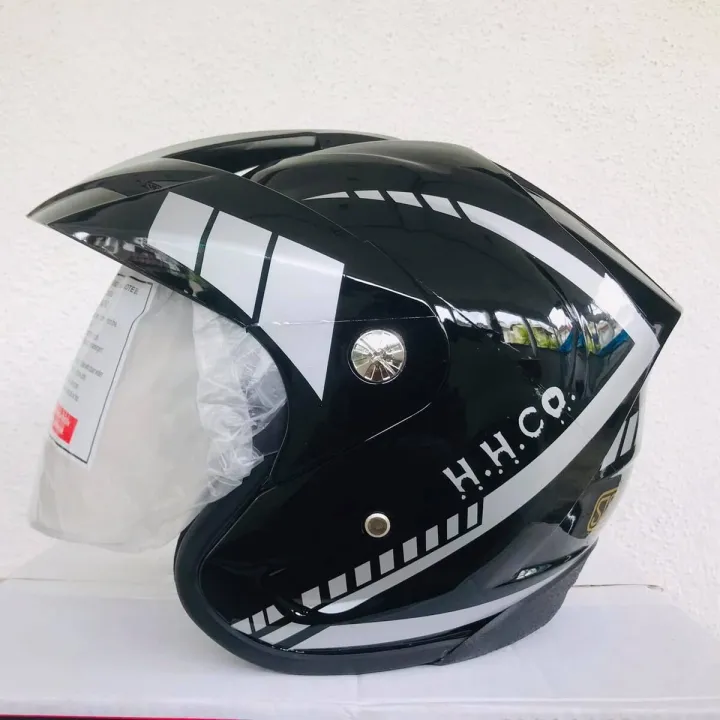H.H.Co%20Flash%20Black%20Silver%20Shine%20Motor%20Bike%20Helmet%20SLS%20Certified%20-%20Image%203