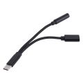 2 in 1 Type C Headphone Adapter USB C Splitter Jack AUX Audio Charging Converter for Huawei Samsung Xiaomi. 