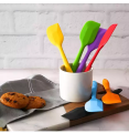 Silicone Spatulas 21cm Small Rubber Spatula Heat Resistant Non-Stick Flexible Baking Mixing Tool. 