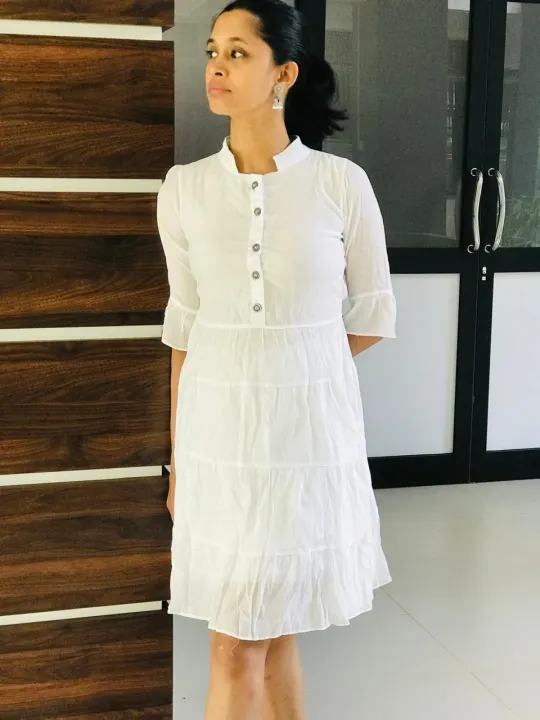 Nessie%20Black%20White%20Frock%20O%20Neck%20Shirt%20Collar%20Short%20Sleeve%20Short%20Dress%20-%20Image%207