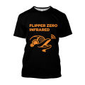 Flipper zero Hacker 3D printing Men T shirt o-neck harajaku short sleeve oversized top casual tee loose streetwear new clothing. 