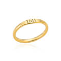 【Aingo】Simple Number Ring Men and Women Stainless Steel Ring 111 999 Angel Number Ring. 