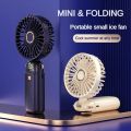 5 in 1 Desktop Fan Portable Foldable Handheld Fan USB Fans with Smart Led Digital Display Quiet Small Desk Fan with Speed Settings Personal Rechargeable Hanging Fan For Office Outdoor Sport Home Traveling TM. 