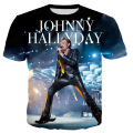 Pop Rock Singer Johnny Hallyday 3D Printed T-shirt Men Women Fashion Casual Streetwear Clothes Hip Hop Harajuku Style Tops. 