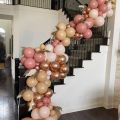 Latex Balloons, Boho Retro Pink Theme, 62 Pieces. 
