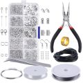 1040pcs/Box Alloy Accessories Kits Jewelry Findings Set Jewelry Making Tools Jump Rings Earring Hook Jewelry Making Supplies Kit. 