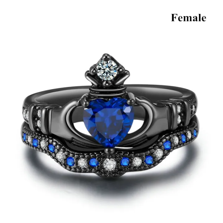Charm%20Couple%20Ring%20Men's%20Stainless%20Steel%20Celtic%20Dragon%20Ring%20Blue%20Zircon%20Women's%20Ring%20Sets%20Valentine's%20Day%20Wedding%20Band%20Jewelry%20-%20Image%202