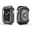 Transparent Two-color Armor Case For Apple Watch Series 6 & SE & 5 & 4 44mm. 