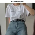 MATEYOYO Fashion Women Belts Retro Belt Elegant Slim Belt Cow Leather Belt Adjustable Girls Ladies Long Straps Waistbands Dress Coat Alloy Buckle Letter Buckle Leisure Belt. 