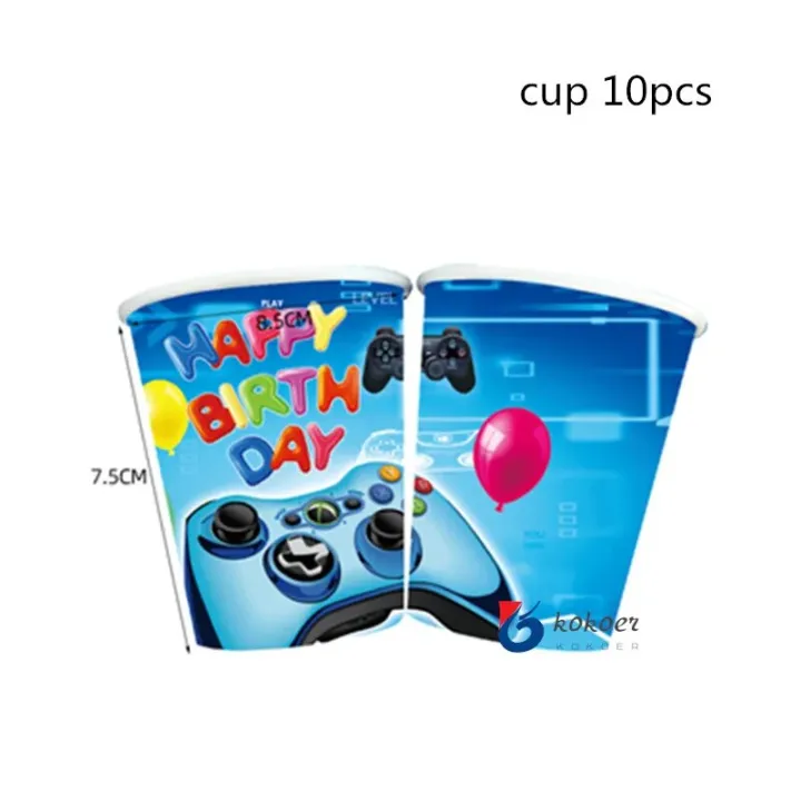 paper%20plates%20Kid%20Birthday%20Game%20Theme%20Party%20Supplies%20Decor%20Disposable%20Paper%20Plates%20Cup%20Napkin%20Video%20Game%20Table%20Cover%20Wedding%20Party%20TableclothParty%20Tableware%20-%20Image%204