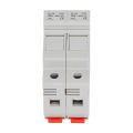 Photovoltaic Fuse Holder 2P PV Fuse Holder 15A ABS Housing 1000V DC for Combiner Box. 