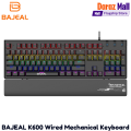 BAJEAL K600 Gaming Keyboard Wired Mechanical Keyboard with Palm Rest Wrist Rest Pad. 