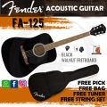 Fender FA-125 Dreadnought Acoustic Guitar(Black)With Fender Cover. 