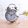 Bedside Traditional Classic Saxon Wind Up Double Bell Alarm Clock Chrome Home Decor Art DIY Ornament Room Decoration. 