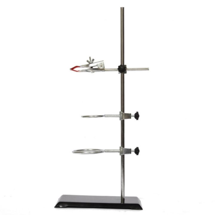 Laboratory%20Grade%20Metalware%20Support%20Stand,%20Cork%20Lined%20Burette%20Clamp%20with%202%20Retort%20Ring%20(2inch,3inch%20Dia)%20-%20Image%202