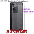 3 Pc/Lot For Xiaomi Redmi Note 13 12 12T 12R Pro Plus Speed Explorer 3D Non-slip Carbon Fiber Back Film Screen Protector Sticker. 