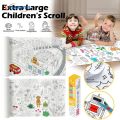 1 Roll Color Filling Graffiti Scroll/ DIY Children Sticky Drawing Paper/ Creative Early Educational Painting Toys. 