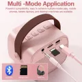 Kids Professional Microphones To Sing BT Sound Box Blootooth Mini Speaker Karaoke Machine Full Set Bluetooth Equipment For Home. 