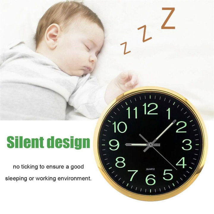 12%20Inch%20Round%20Large%20Luminous%20Wall%20Clock%20Glow%20in%20the%20Dark%20Non-Ticking%20Indoor%20Decor%20-Golden%20-%20Image%207