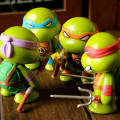 Teenage Mutant Ninja Turtles TMNT Set of 4 Mini Figures PVC Dolls Car Decor Gift For Children Playing Mini - Figures. 