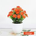 Outdoor New Small Chrysanthemum Tree In Pot Home Decor Bonsai Artificial Flowers Artificial Faux Plants Plastic Fake Plants. 
