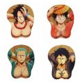 Gaming Wrist 3D One With Mouse Rest Chest Fabric Pad Anime Piece Gel 2Way Male Luffy/Zoro/Ace/Law(Law). 
