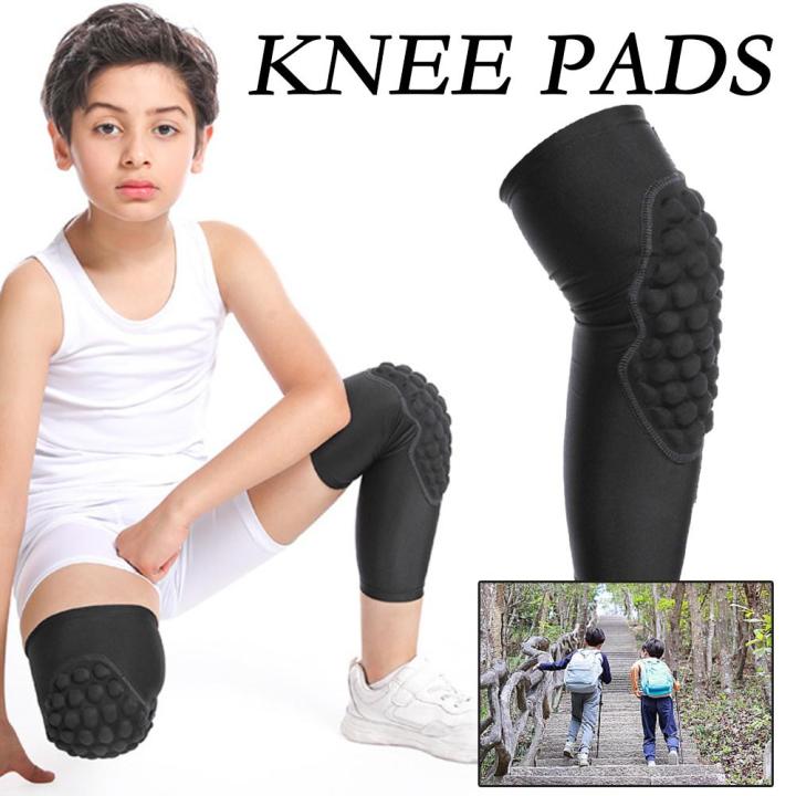 1pcs Thickened Kneepads For Children Honeycomb Design Knee Support Cycling Running Basketball Sports Knee Protector Brace Y5B7