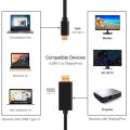 【Dream Sailing Store 】1.8m USB C to display port cable (4k 60Hz) USB 3.1 Type to DP HDTV adapter for MacBook Galaxy S9 Huawei. 