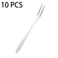 1/10Pcsstainless steel fruit fork western dessert sign salad fork cake fork stainless steel fork. 