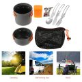 Mini camping tove cookware folding poon and fork et. 