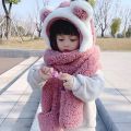 [Happier]Hot selling Fashion Women Accessories Scarves 2022 New Fashion Scarf Hat Glove 3 In 1 Women Kids Boys Girls Cute Big Ear Bunny Winter Warm Soft Thickening Pocket Hats Hooded. 