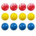 【HOT】 12 Pack Multicolor Plastic Golf Training Balls Airflow Hollow Diameter 1.65 Inch Golf Balls For Driving Range Swing Practice New. 