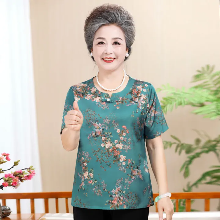 Women's%20Clothing%20for%20the%20Elderly%20Summer%20Short%20Sleeve%20Grandma's%20Clothes%2060-Year-Old%20Women's%20Clothing%20for%20the%20Old%20Lady%20and%20Mother%2070%20Grandma%20-%20Image%205