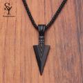 Sunnyheart Male Necklace Stainless Steel Spearhead Charm Male Necklace. 