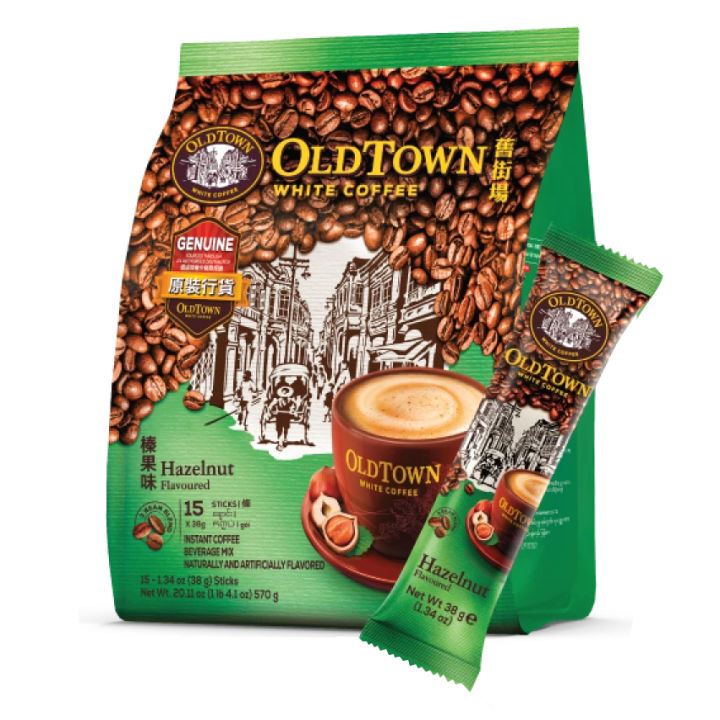 Old Town White Instant Coffee 3 in 1 Hazelnut – 570g