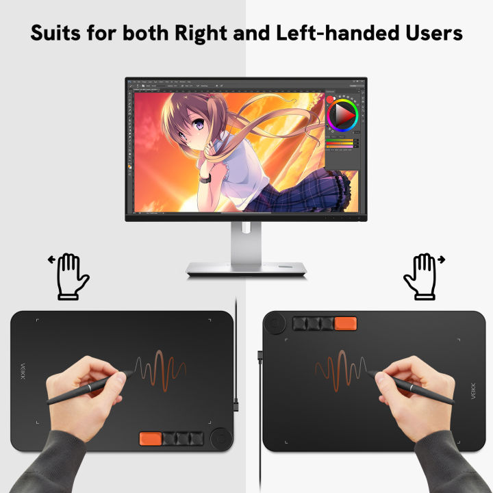 New!!%20VEIKK%20Voila%20L%2010%20x%206%20Inch%20Graphics%20Drawing%20Tablet%20Drawing%20Pad%20for%20Digital%20Art%20With%208192%20Levels%20290%20PPS%20Passive%20Pen%20Writing%20Pad%20For%20Online%20Teaching%20Pen%20Tablet%20With%201%20Quick%20Dial%20And%204%20Hotkeys%20-%20Image%207