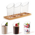 20Pcs 70ml Reusable Cylinder Dessert Cups Plastic Mini Yogurt Mousse Dessert Cup. 