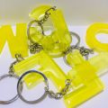 Key tag -1pc Crestal Clear Epoxy Resin English Letter Key Chain.26 English Letter A to Z. 